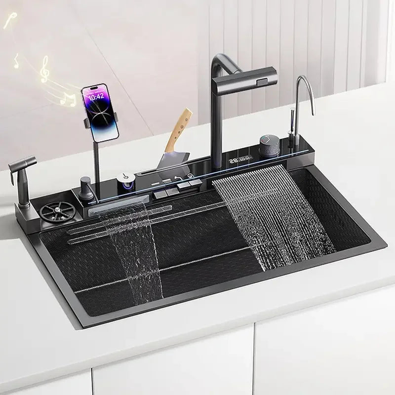 29.5x18 INCH Sink Digital Display Double Waterfall