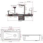 29.5x18 INCH Sink Digital Display Double Waterfall