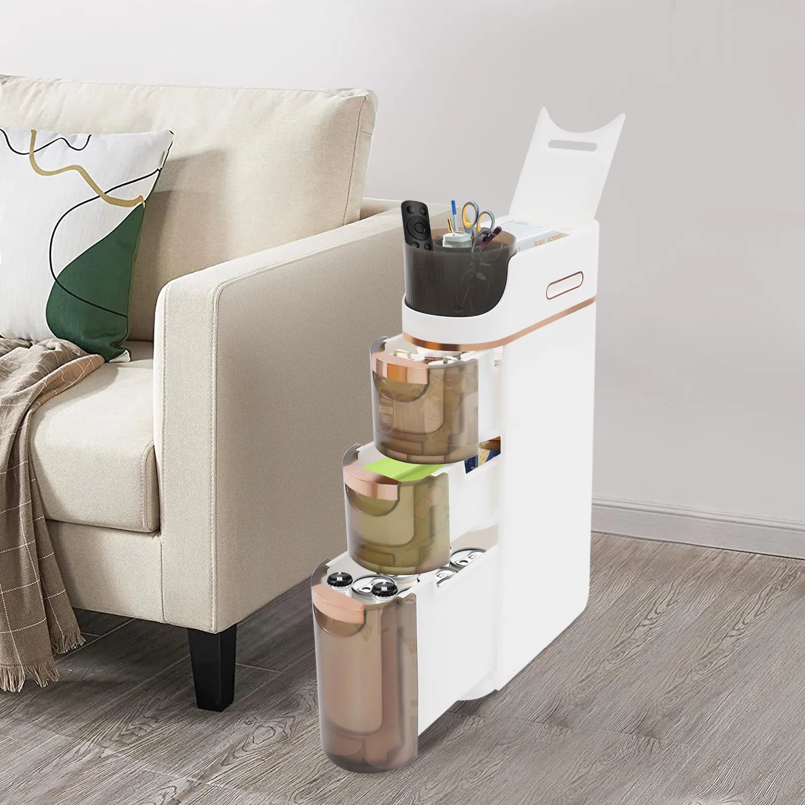 3-Tier Slim Bathroom Storage Cabinet