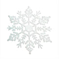 12Pcs/Set Plastic Gold Silver Glitter Powder Snowflake Ornaments