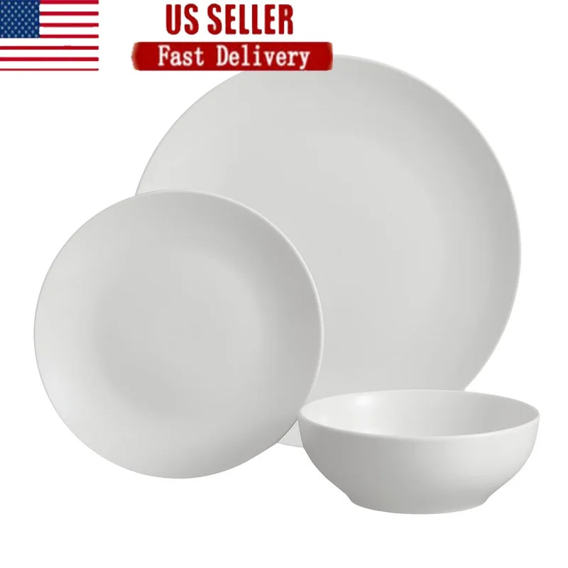 12-Piece Dinnerware Set Dishwasher Microwave Safe