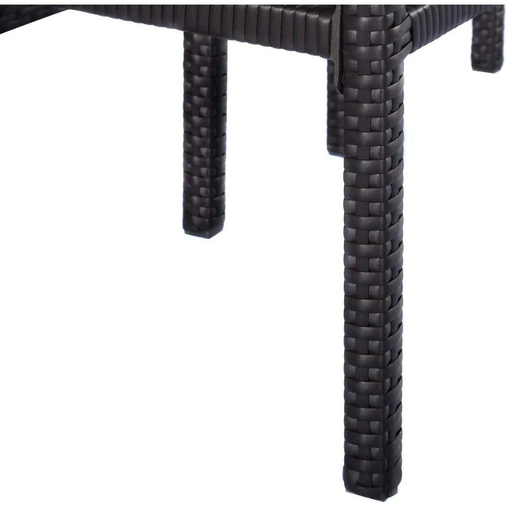 Rattan 3-Piece Bar Set With Wicker Stools And Table