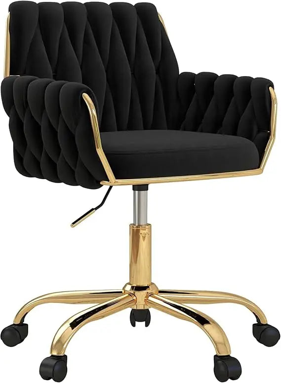 Velvet Home Office Chair, Vanity Chair, 360° Swivel
