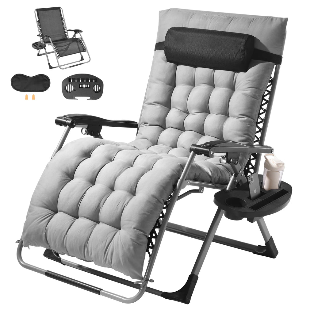 Zero Gravity Recliner Lounge Chair Adjustable Footrest Cupholder