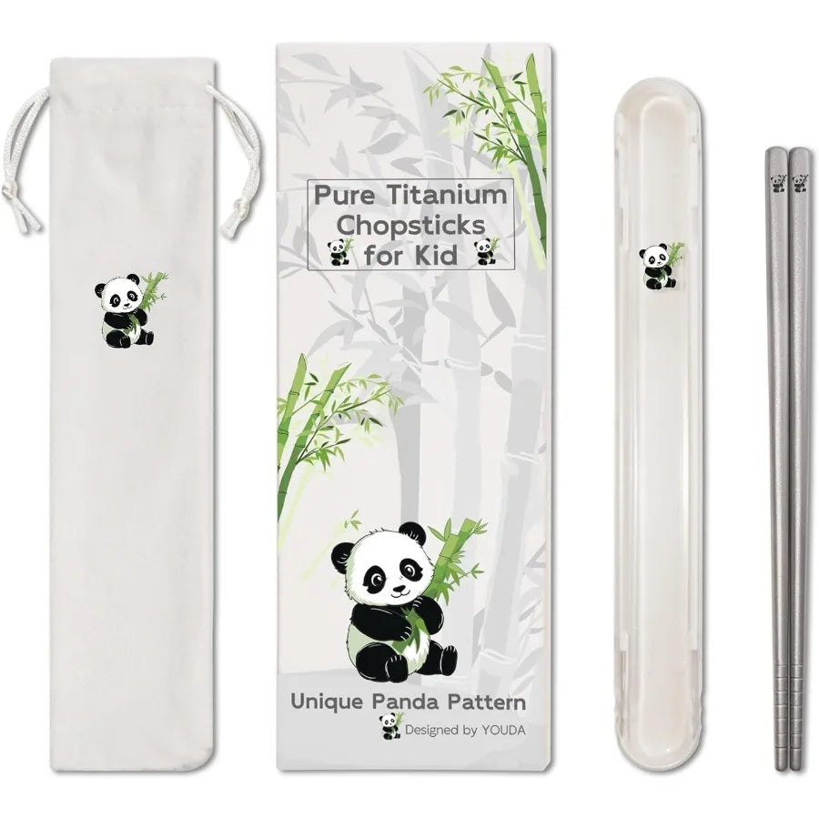 1 Pair Titanium Chopsticks Unbreakable Lightweight