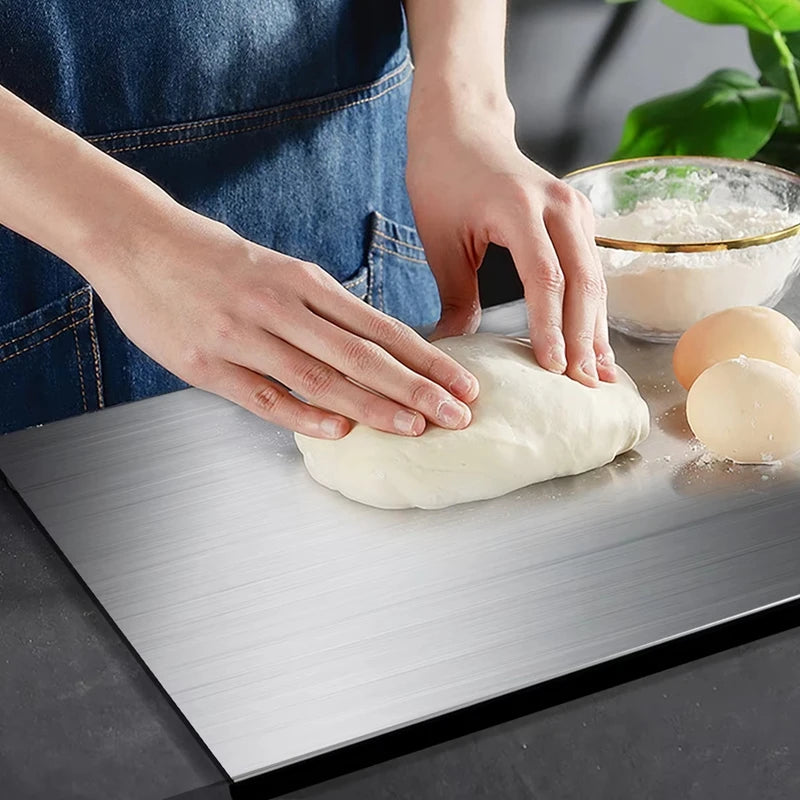 Thick Stainless Steel Chopping Board Multi-Purpose Cutting Board Easy to Clean