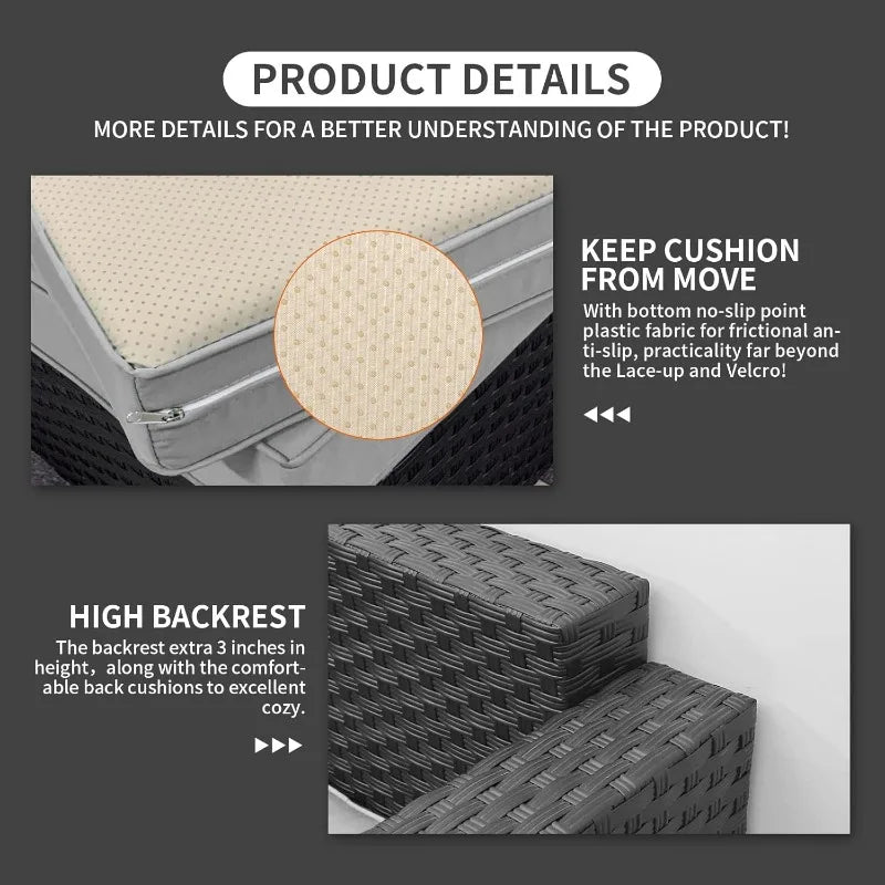 6-Piece Patio Set - 60,000 BTU Propane Fire Pit Table