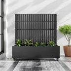 72 in. H x 47 in. W Metal Pots and Planter Raised Box With Trellis