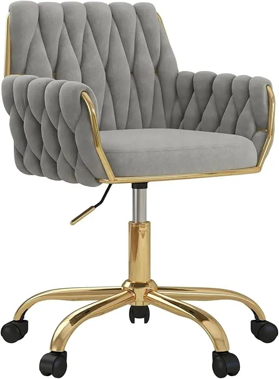 Velvet Home Office Chair, Vanity Chair, 360° Swivel