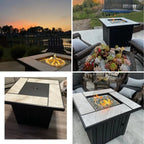 30" Propane Ceramic Tabletop, 50000 BTU Gas Firepit