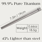 1 Pair Titanium Chopsticks Unbreakable Lightweight