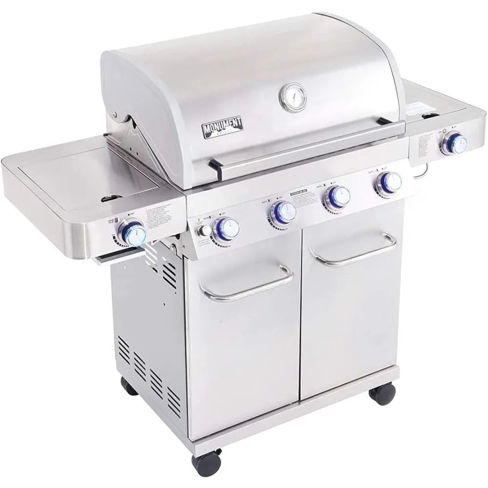 4-Burner Propane Gas Grills With Side Sear Burners