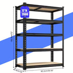 72" Adjustable Metal Shelving, Commercial Grade Utility Rack