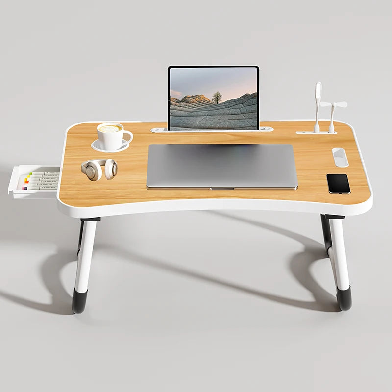 Laptop Desk With USB Light ,Fan, Cup Holder, Tablet Slot