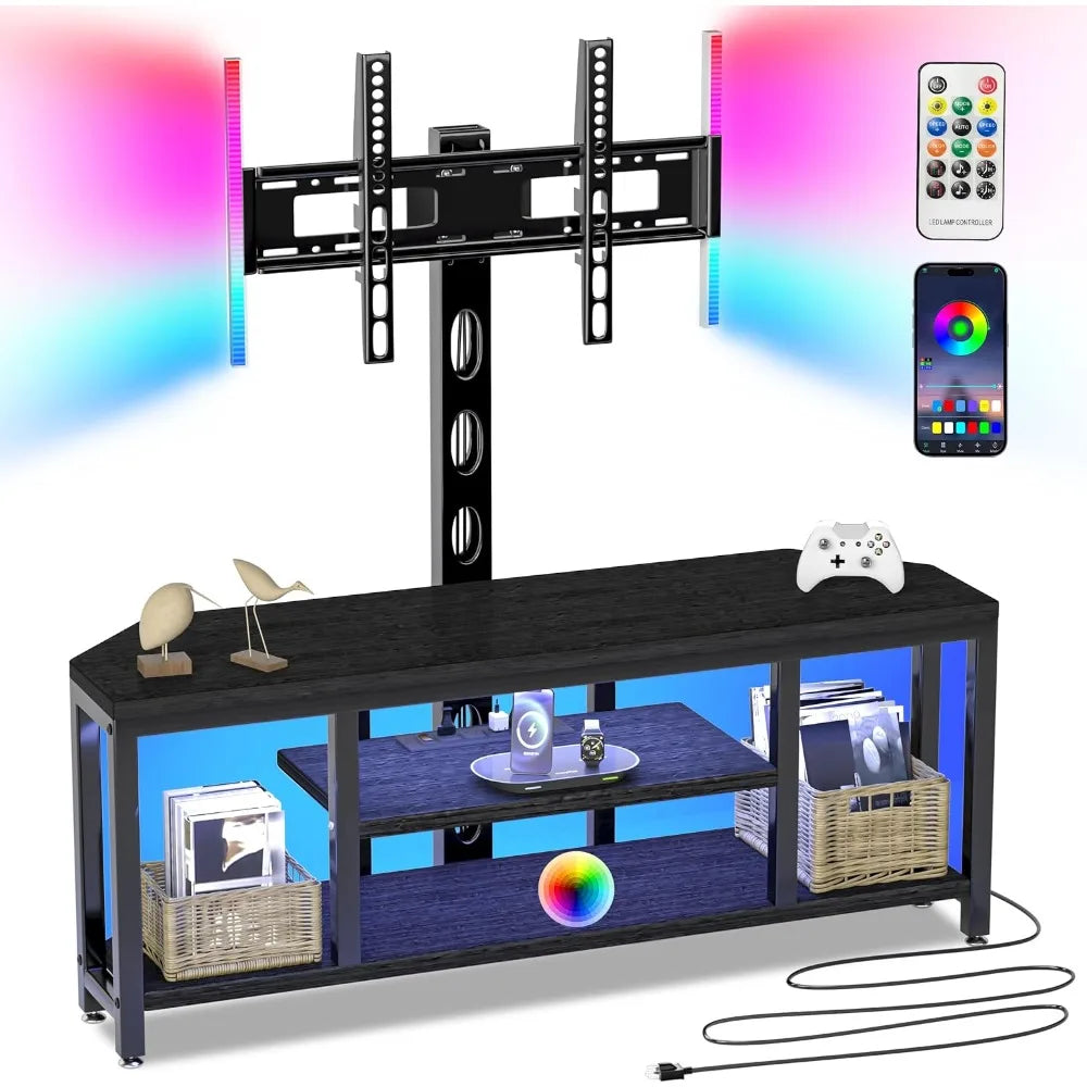 Swivel Corner TV Stand With Mount LED - 32-65"