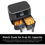 Ninja  8 Quart 6-in-1 Dual Zone 2-Basket Air Fryer