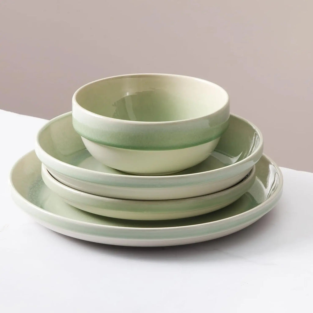 16 Piece Glaze Stoneware Dinnerware Set