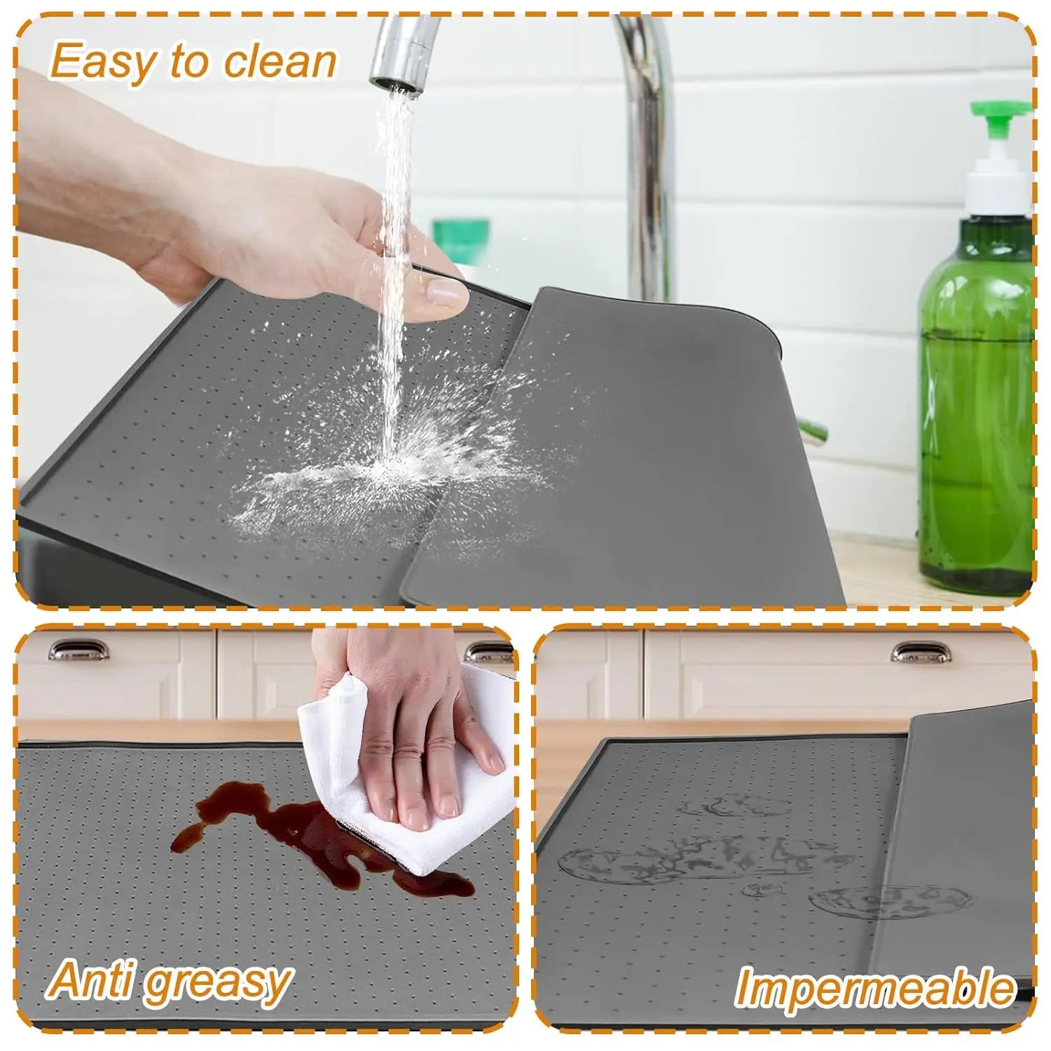 Silicone Ice Maker And Mat 19x12 Inches for Countertop