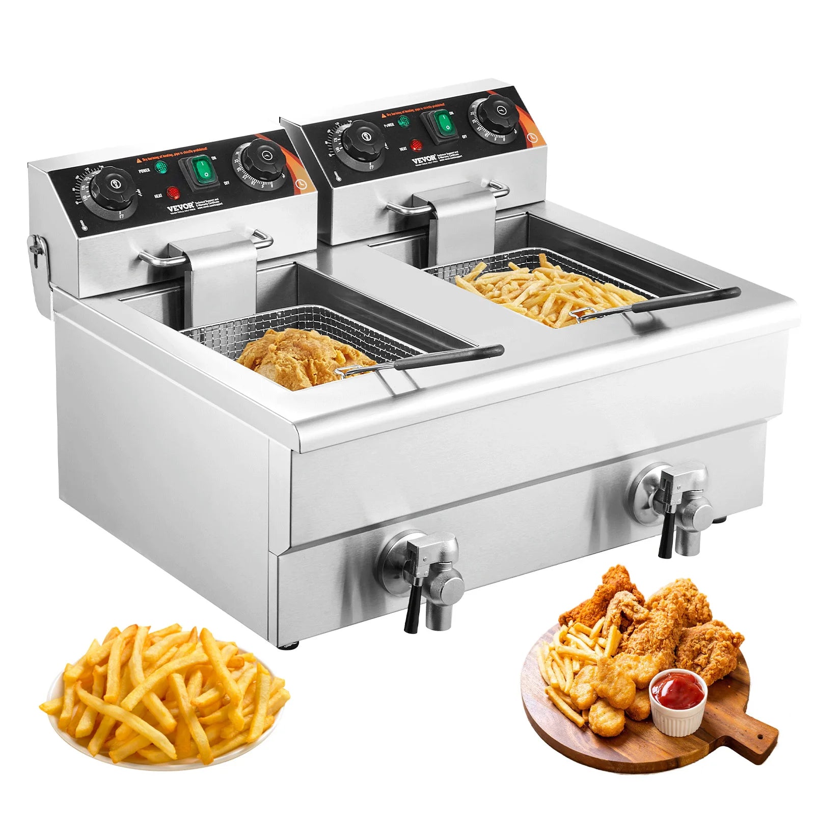 12L Electric Deep Fryer Commercial Countertop  Fryer
