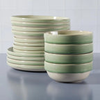 16 Piece Glaze Stoneware Dinnerware Set