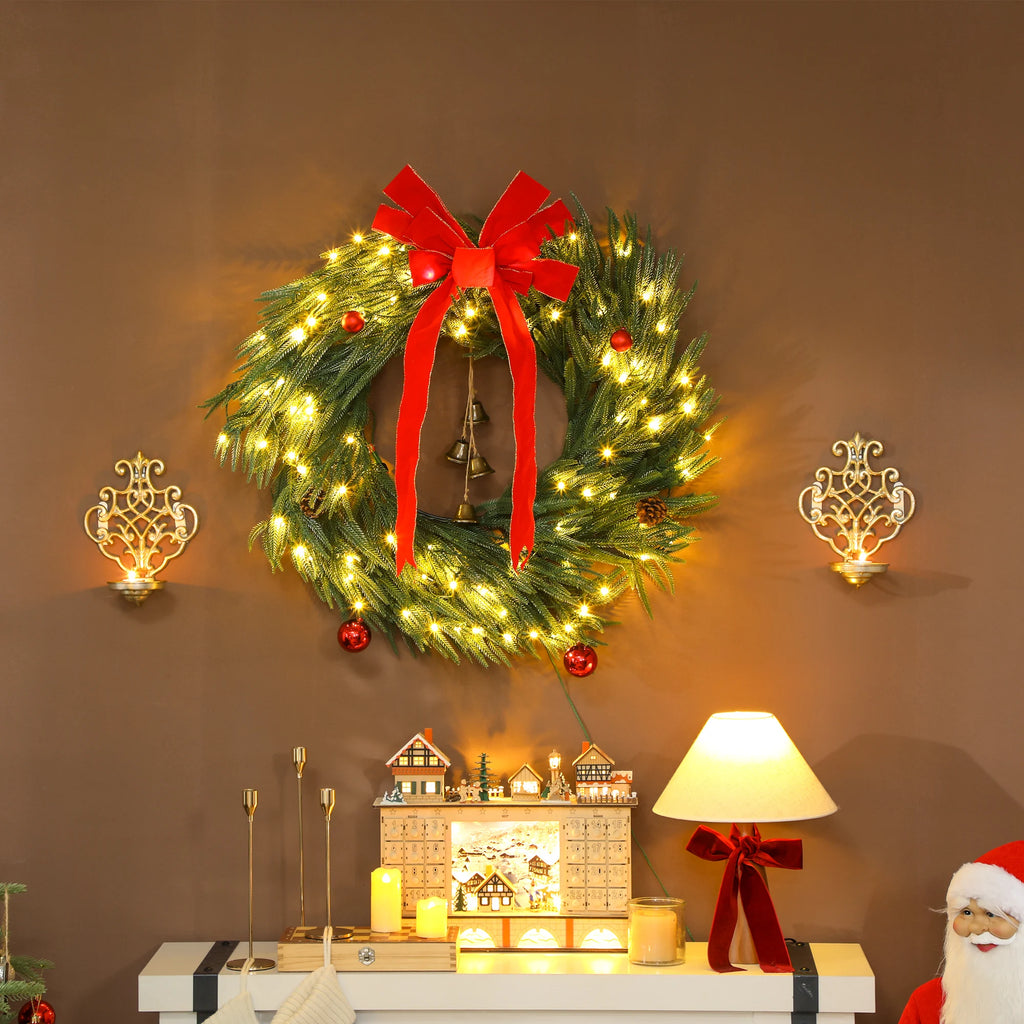 Christmas Wreath With 100 Led Lights
