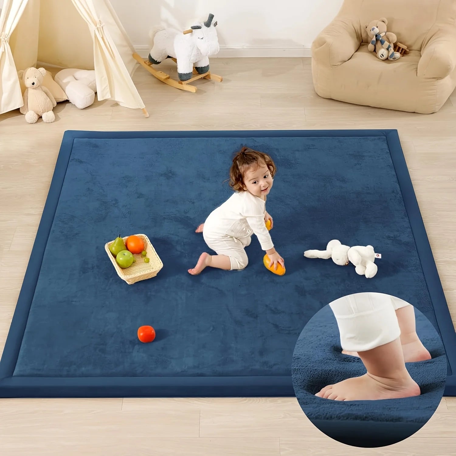 3cm Thick Memory Foam Playpen Mat  Non-Slip