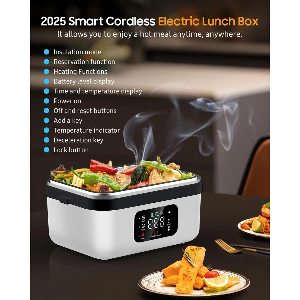 Rechargeable  Automatic Heating Lunch Box, Insulated Carrying Bag