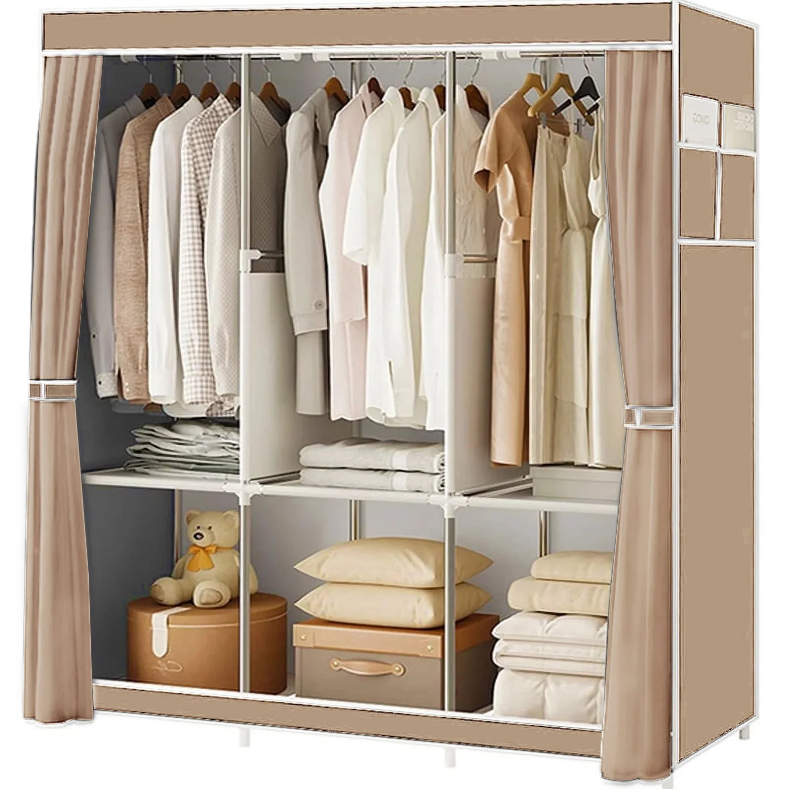 Closet Wardrobe Organizer Storage Rack