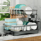 Large 2-tier Dish Drying Rack Removable Draining Rack