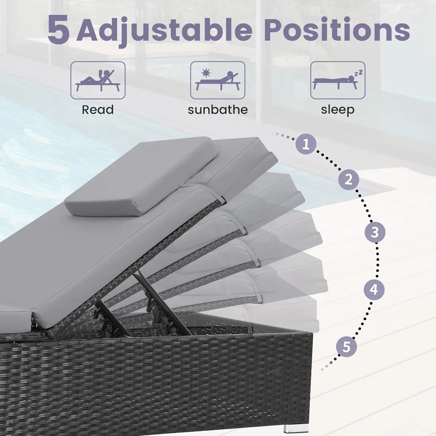 2 Wicker Chaise Lounge Chairs With Matching Side Table