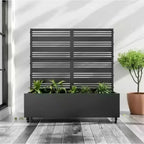 72 in. H x 47 in. W Metal Pots and Planter Raised Box With Trellis