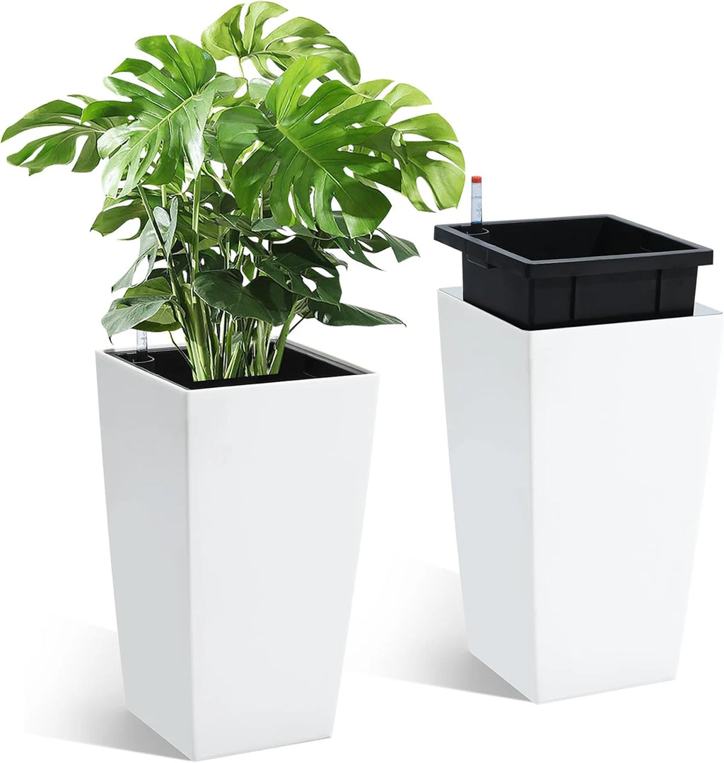 Planters Set Drainage Holes＆Water Level Monitor