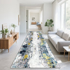 VIKAMA Nordic Abstract Style Carpet Anti-Slip Corridor Passageway Long Strip Mat Living Room Floor Mat Home Decoration