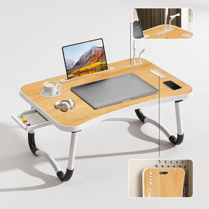 Laptop Desk With USB Light ,Fan, Cup Holder, Tablet Slot