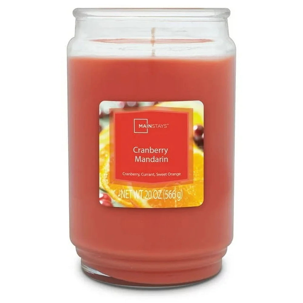 Cranberry Mandarin Candle 20oz Glass Jar