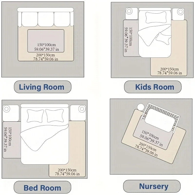 3cm Thick Memory Foam Playpen Mat  Non-Slip