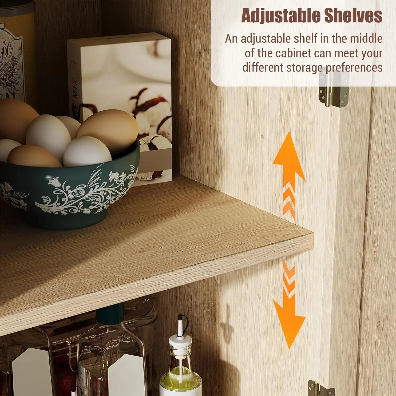 72" Tall Kitchen Pantry Storage Cabinet