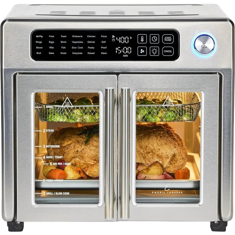 French Door Air Fryer Toaster Oven 24 Cooking Functions