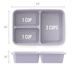 20-Piece Meal Prep Kit 3-Compartment Storage Containers