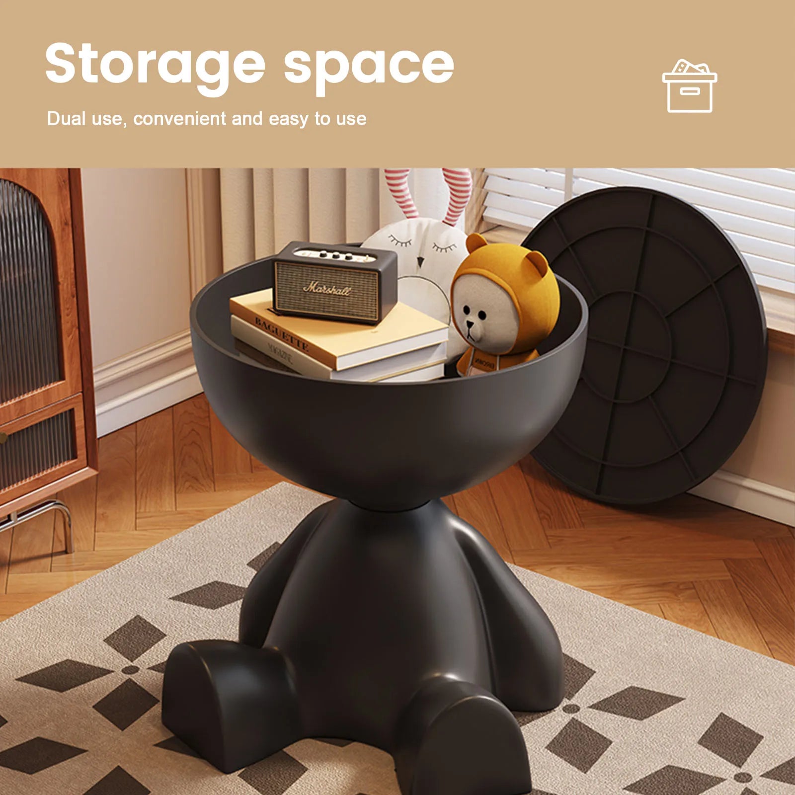 Coffee Table,1pc Modern Round Matte Finish Side Table