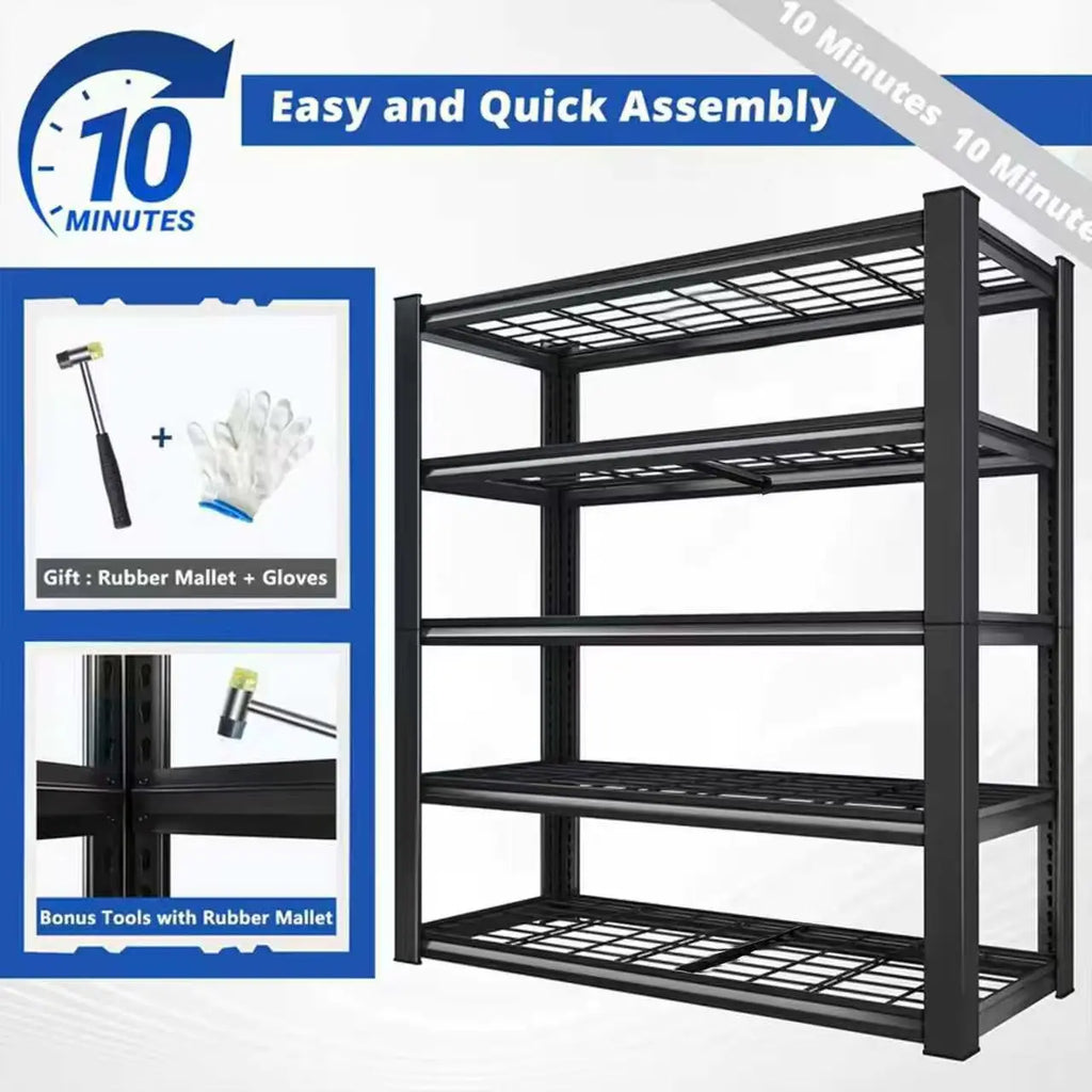 72" Adjustable Metal Shelving, Commercial Grade Utility Rack
