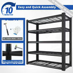 72" Adjustable Metal Shelving, Commercial Grade Utility Rack