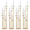 4Sets Candelabra Wedding Centerpieces Gold 48" Metal Candlestick Holders