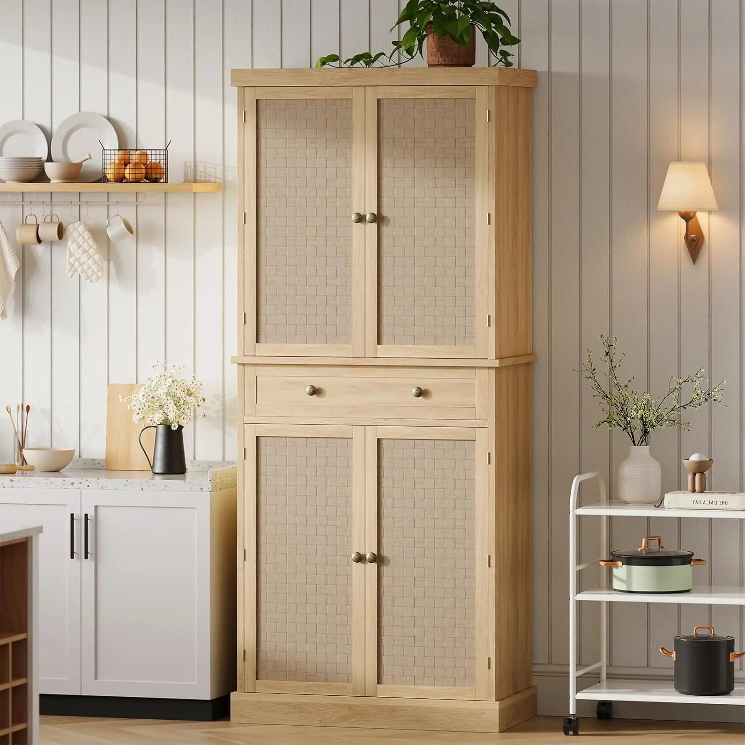 72" Tall Kitchen Pantry Storage Cabinet