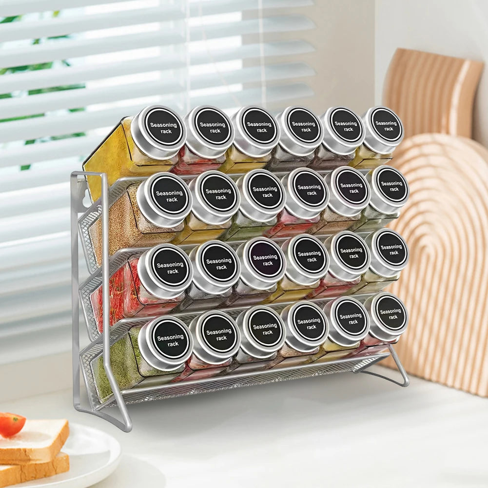 4 Tier Spice Jar Rack