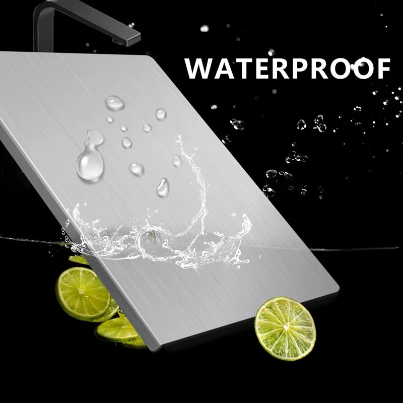 Thick Stainless Steel Chopping Board Multi-Purpose Cutting Board Easy to Clean