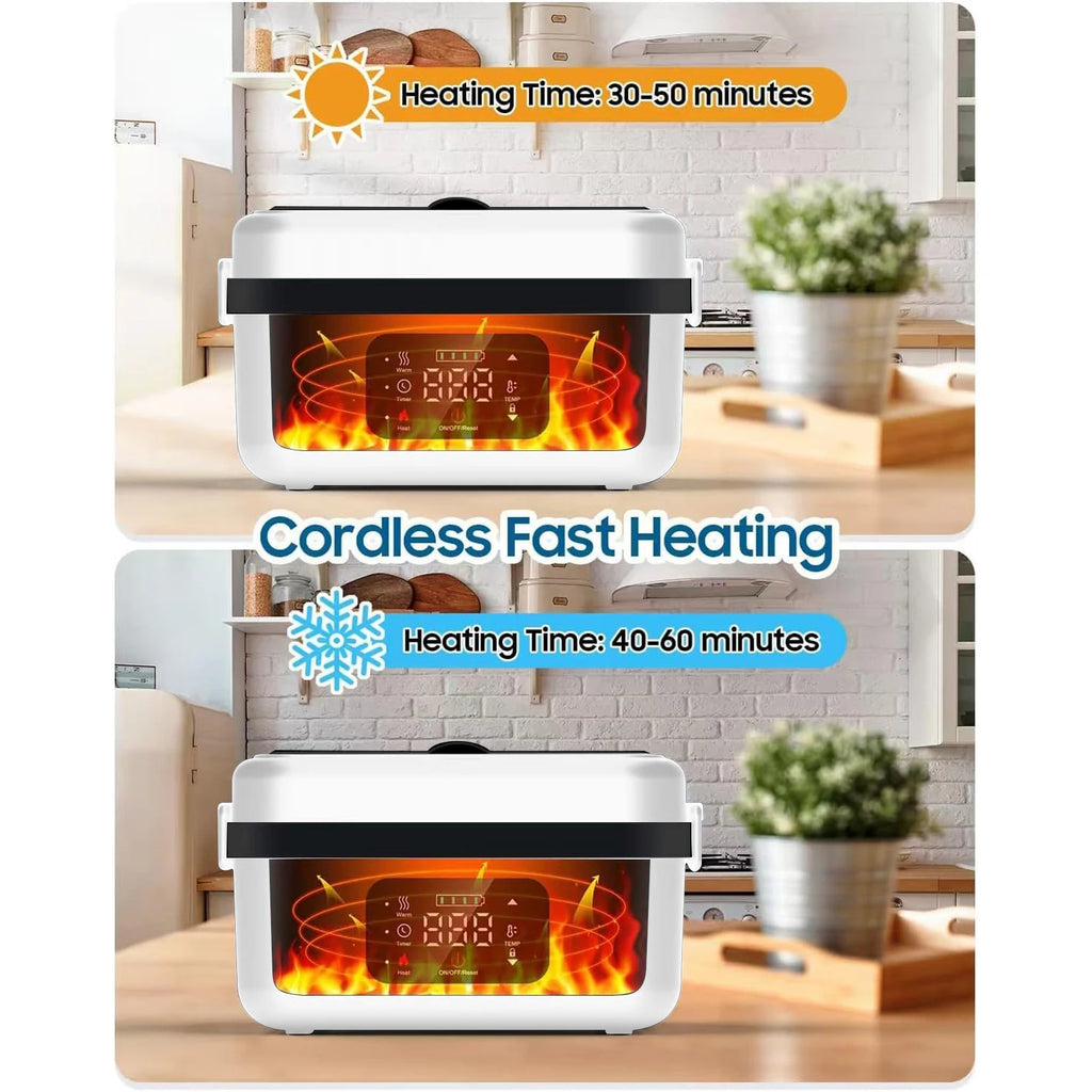 Rechargeable  Automatic Heating Lunch Box, Insulated Carrying Bag