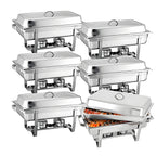 2/4/6 Pack 8QTChafing Dish Buffet Set Food Warmer Kit