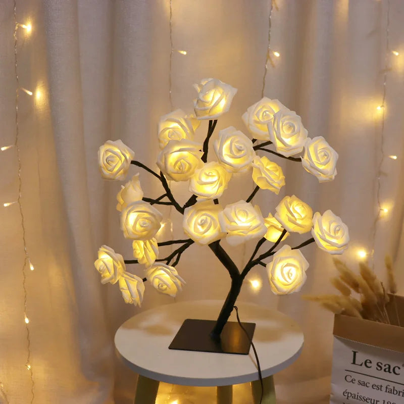 LED Rose Tree Lights 24LEDs USB Operated
