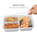 20-Piece Meal Prep Kit 3-Compartment Storage Containers